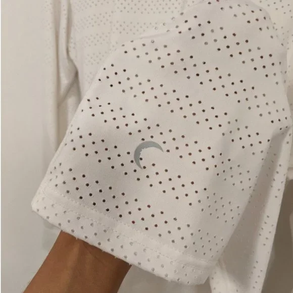 Zyia Active White Perforated Chill Long Sleeve Top S - Picture 13 of 14